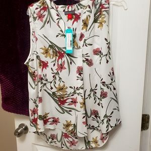 Pleated shoulder blouse